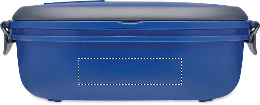 Lunch box in PP – královská modř – tlačová plocha – Ľavý bok