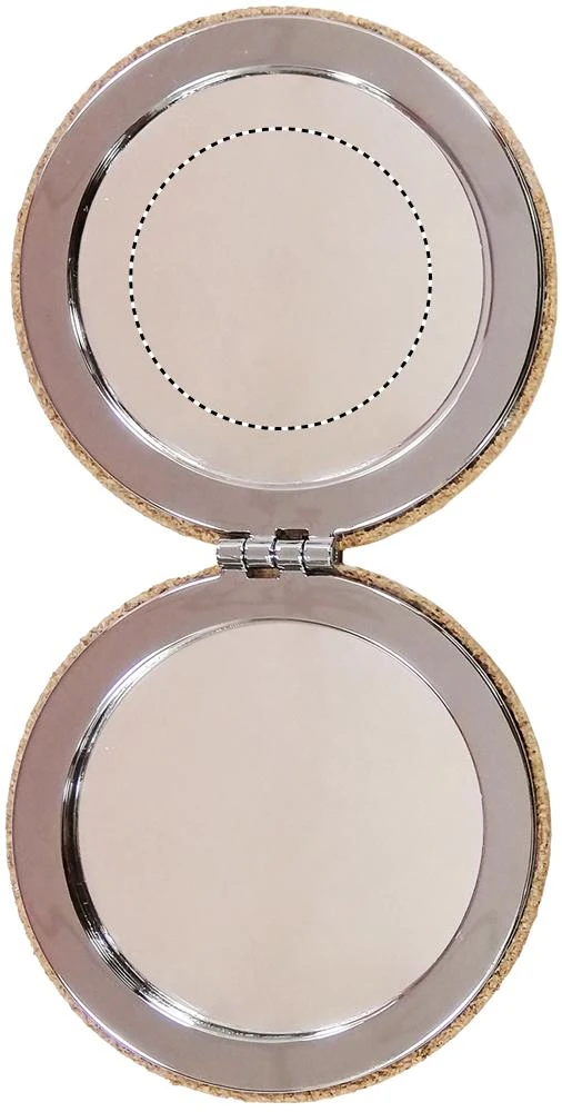 Zrkadlo v korkovom púzdre – béžová – tlačová plocha – MIRROR TOP