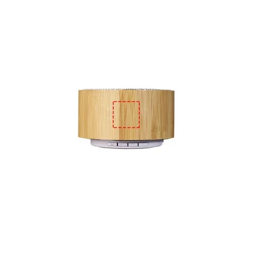 Bambusový Bluetooth® reproduktor Cosmos – přírodní – tlačová plocha – Predná strana