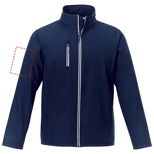 Softshellová bunda Orion pre mužov - Elevate – námornícka modrá – tlačová plocha – Pravý biceps
