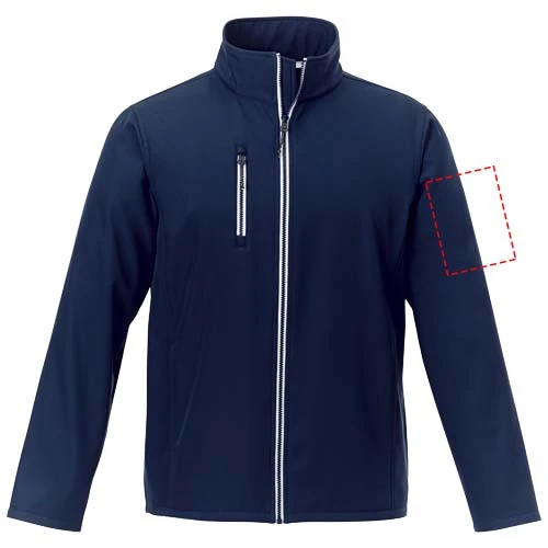 Softshellová bunda Orion pre mužov - Elevate – námornícka modrá – tlačová plocha – Levý biceps