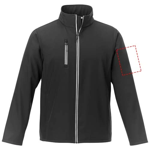 Softshellová bunda Orion pre mužov - Elevate – černá – tlačová plocha – Ľavý biceps