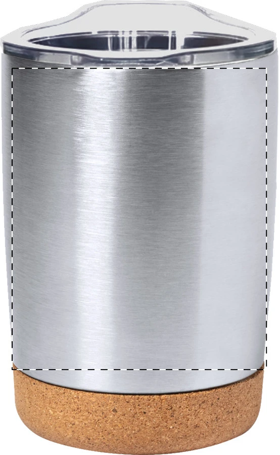 Tercox termo hrnček – silver – tlačová plocha – Predná strana