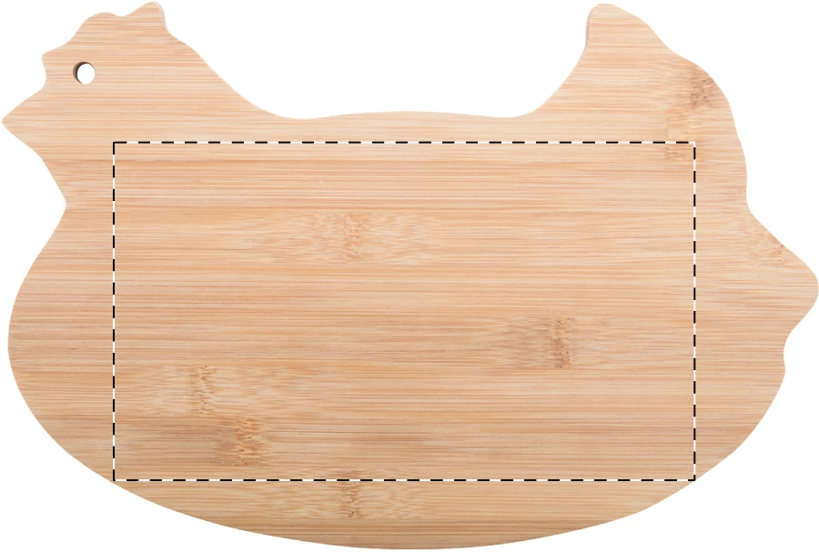 Kentucky doska na krájanie – natural – tlačová plocha – Zadná strana