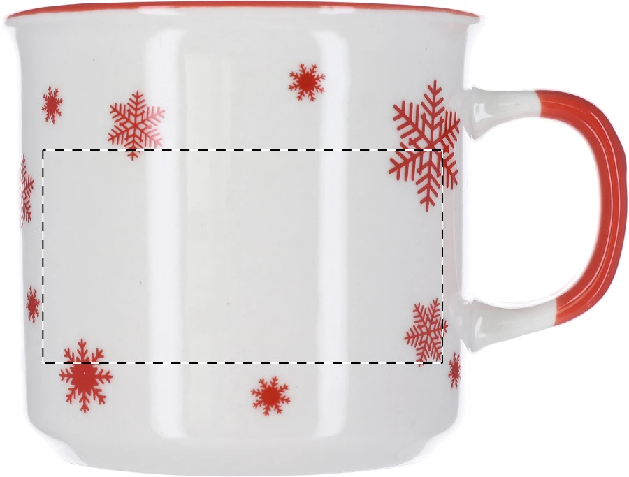 Nakkala vintage vianočný hrnček – red – tlačová plocha – Pravák