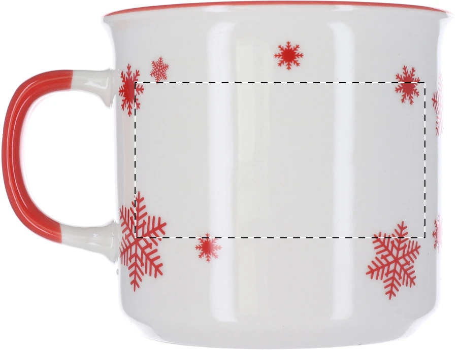Nakkala vintage vianočný hrnček – red – tlačová plocha – Ľavák