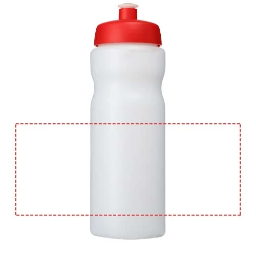Baseline® Plus grip 650ml športová fľaška – průhledná – tlačová plocha – Po obvode