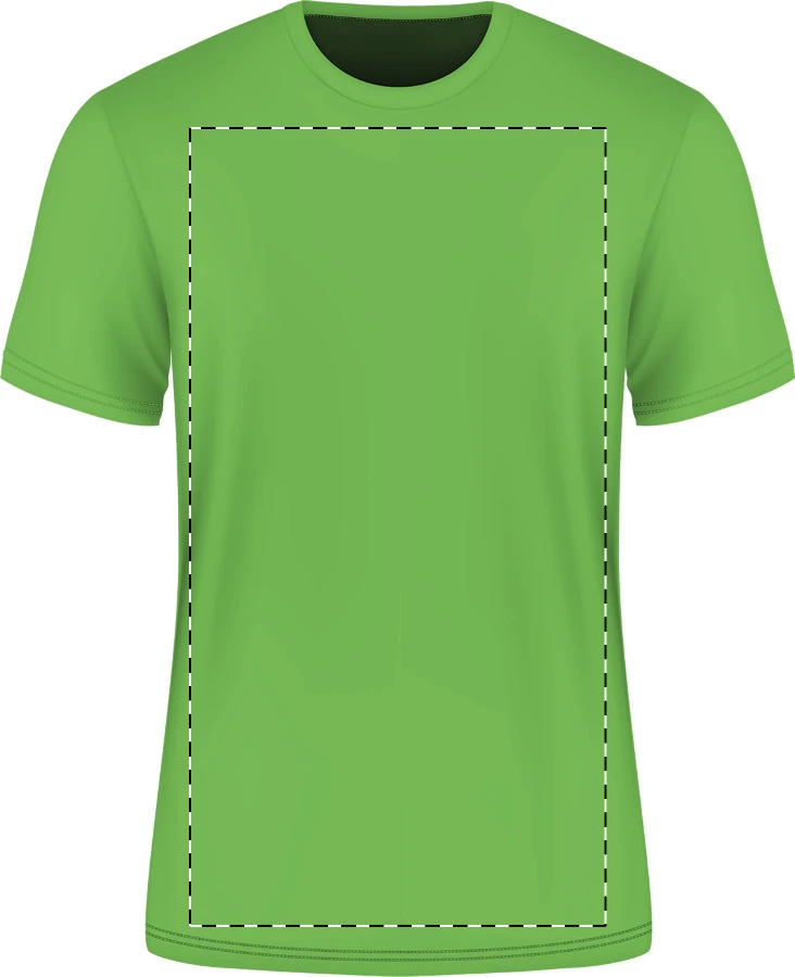 GI5000 ťažké bavlnené tričko - Gildan – kiwi green – tlačová plocha – Predná strana