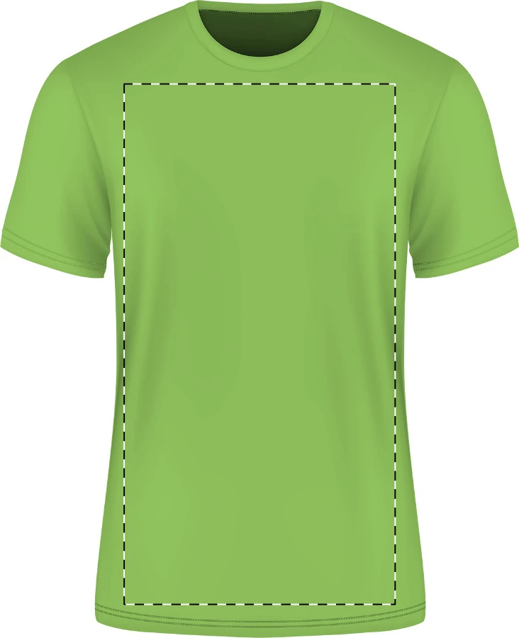 GI5000 ťažké bavlnené tričko - Gildan – kiwi green – tlačová plocha – Predná strana