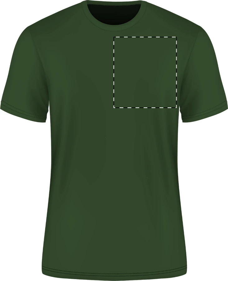 GI5000 ťažké bavlnené tričko - Gildan – dark green – tlačová plocha – Ľavá hruď