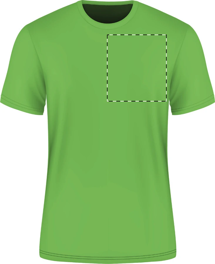 GI5000 ťažké bavlnené tričko - Gildan – kiwi green – tlačová plocha – Ľavá hruď