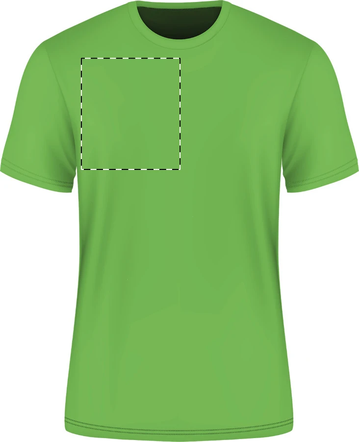 GI5000 ťažké bavlnené tričko - Gildan – kiwi green – tlačová plocha – Pravá hruď