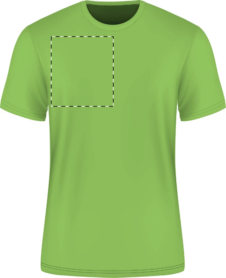GI5000 ťažké bavlnené tričko - Gildan – kiwi green – tlačová plocha – Pravá hruď