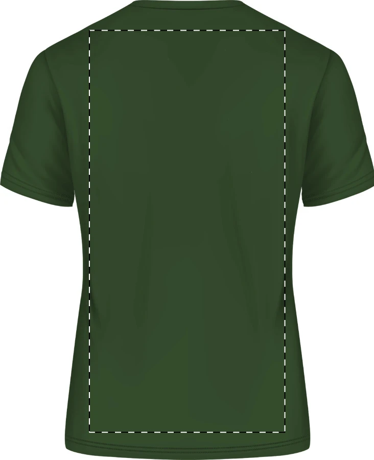 GI5000 ťažké bavlnené tričko - Gildan – dark green – tlačová plocha – Zadná strana