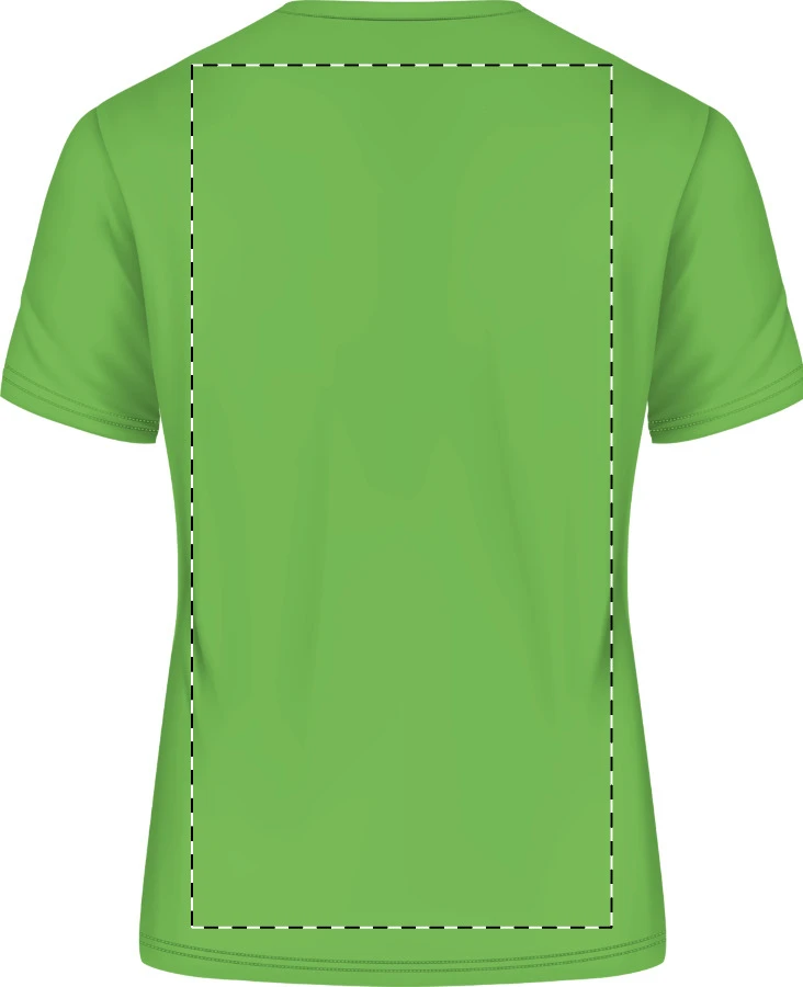 GI5000 ťažké bavlnené tričko - Gildan – kiwi green – tlačová plocha – Zadná strana