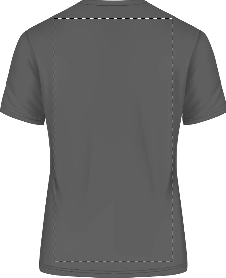GI5000 ťažké bavlnené tričko - Gildan – dark grey – tlačová plocha – Zadná strana