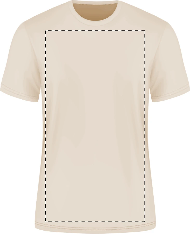 GI64000 tričko z krúžkovanej bavlny - Gildan – beige – tlačová plocha – Predná strana