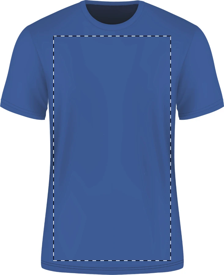 GI64000 tričko z krúžkovanej bavlny - Gildan – blue – tlačová plocha – Predná strana
