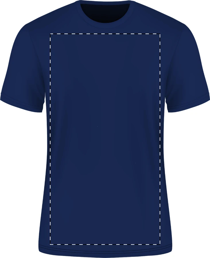 GI64000 tričko z krúžkovanej bavlny - Gildan – dark blue – tlačová plocha – Predná strana