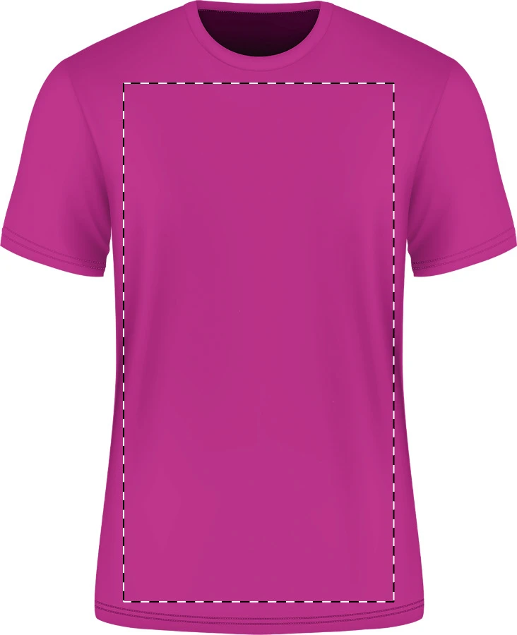 GI64000 tričko z krúžkovanej bavlny - Gildan – dark pink – tlačová plocha – Predná strana