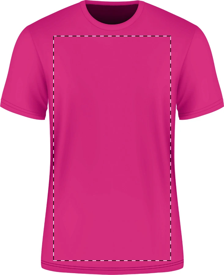 GI64000 tričko z krúžkovanej bavlny - Gildan – dark pink – tlačová plocha – Predná strana