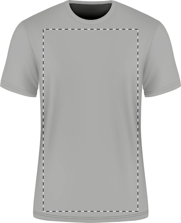 GI64000 tričko z krúžkovanej bavlny - Gildan – light grey – tlačová plocha – Predná strana