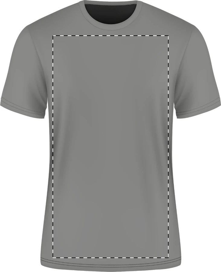 GI64000 tričko z krúžkovanej bavlny - Gildan – light grey – tlačová plocha – Predná strana