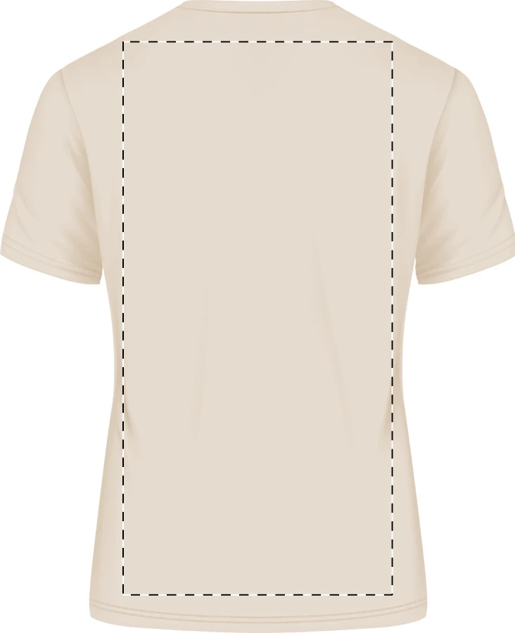 GI64000 tričko z krúžkovanej bavlny - Gildan – beige – tlačová plocha – Zadná strana