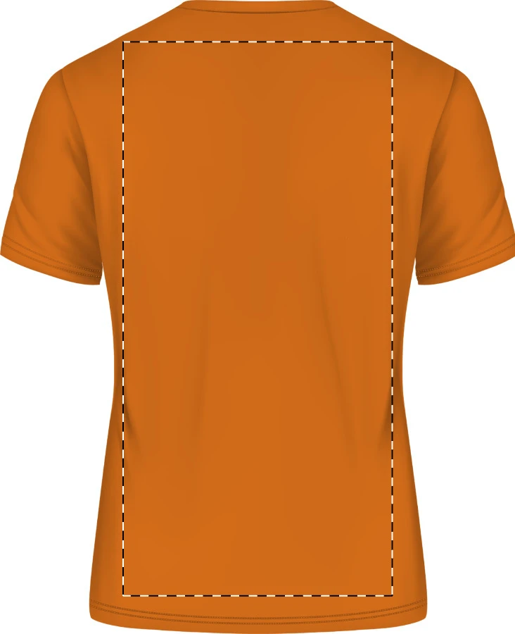 GI64000 tričko z krúžkovanej bavlny - Gildan – orange – tlačová plocha – Zadná strana