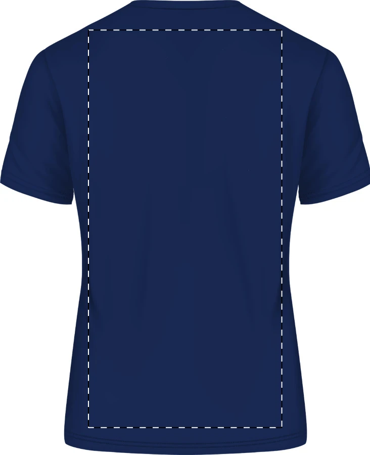 GI64000 tričko z krúžkovanej bavlny - Gildan – dark blue – tlačová plocha – Zadná strana