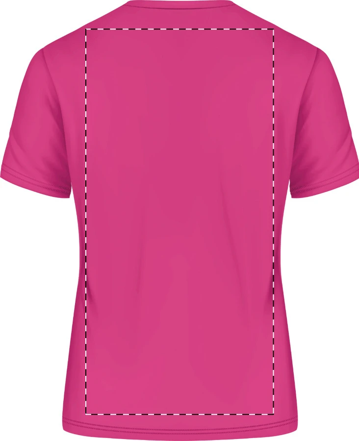 GI64000 tričko z krúžkovanej bavlny - Gildan – dark pink – tlačová plocha – Zadná strana