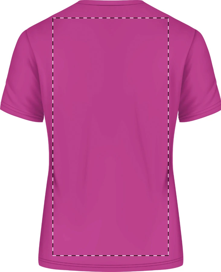 GI64000 tričko z krúžkovanej bavlny - Gildan – dark pink – tlačová plocha – Zadná strana