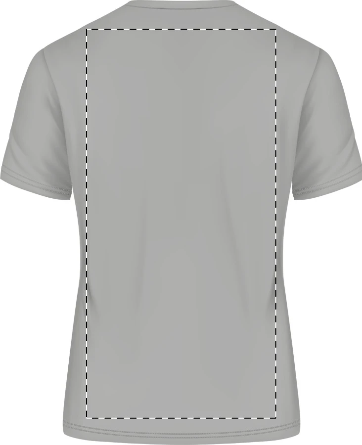 GI64000 tričko z krúžkovanej bavlny - Gildan – light grey – tlačová plocha – Zadná strana