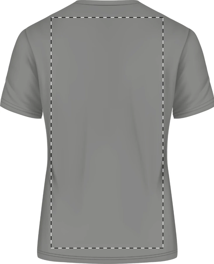 GI64000 tričko z krúžkovanej bavlny - Gildan – light grey – tlačová plocha – Zadná strana