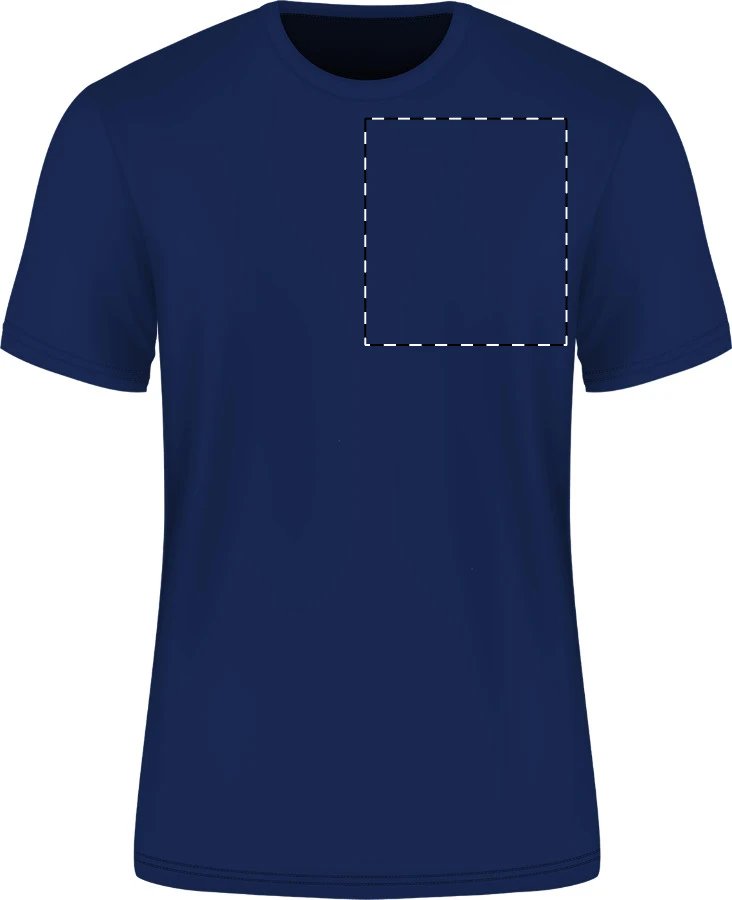 GI64000 tričko z krúžkovanej bavlny - Gildan – dark blue – tlačová plocha – Ľavá hruď
