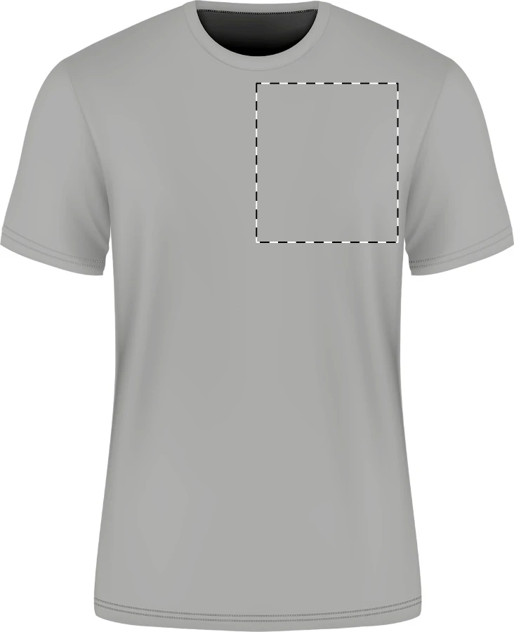 GI64000 tričko z krúžkovanej bavlny - Gildan – light grey – tlačová plocha – Ľavá hruď