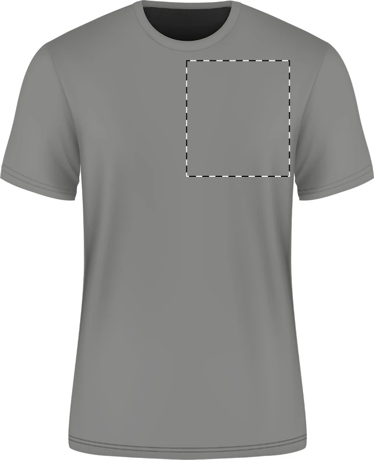 GI64000 tričko z krúžkovanej bavlny - Gildan – light grey – tlačová plocha – Ľavá hruď