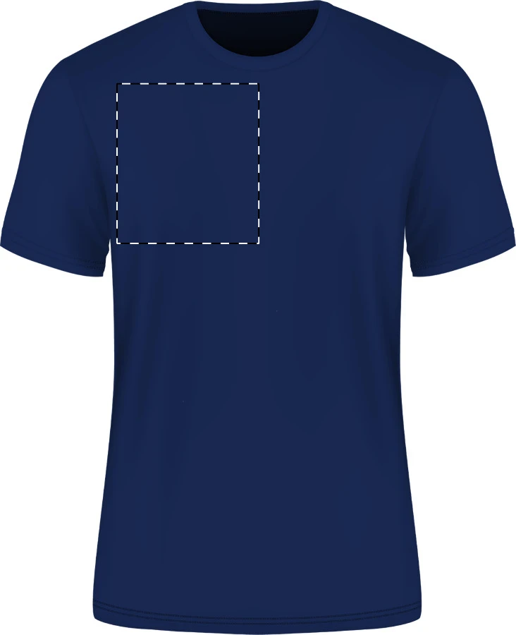 GI64000 tričko z krúžkovanej bavlny - Gildan – dark blue – tlačová plocha – Pravá hruď