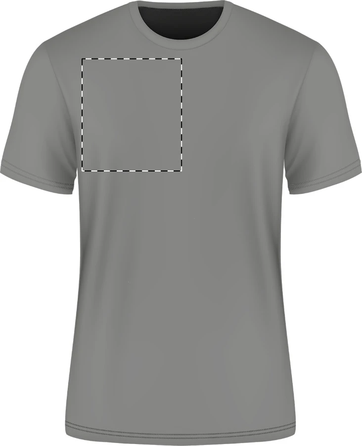 GI64000 tričko z krúžkovanej bavlny - Gildan – light grey – tlačová plocha – Pravá hruď