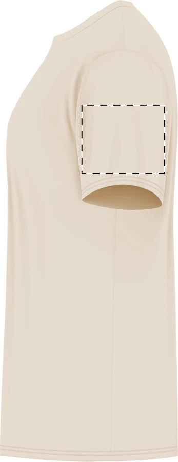 GI64000 tričko z krúžkovanej bavlny - Gildan – beige – tlačová plocha – Ľavý rukáv
