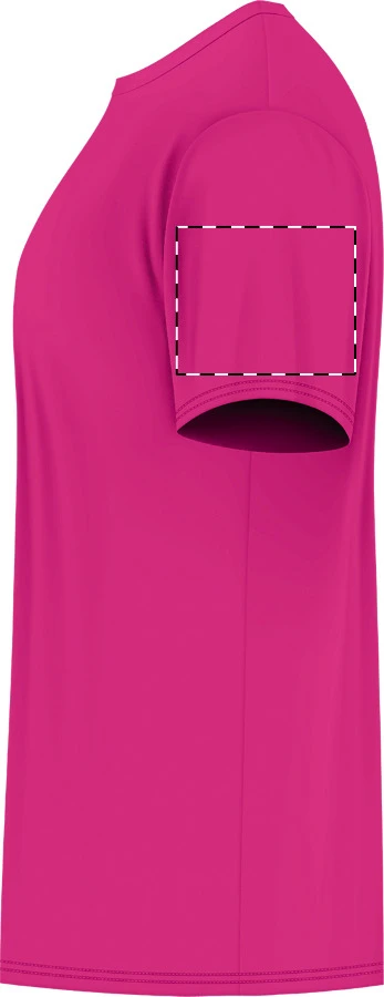 GI64000 tričko z krúžkovanej bavlny - Gildan – dark pink – tlačová plocha – Ľavý rukáv