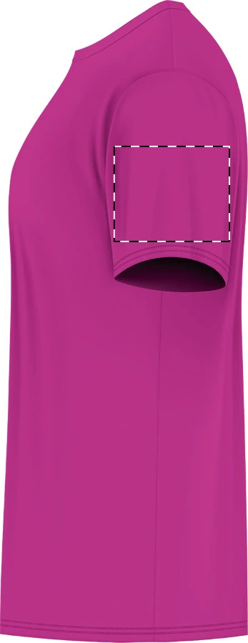 GI64000 tričko z krúžkovanej bavlny - Gildan – dark pink – tlačová plocha – Ľavý rukáv