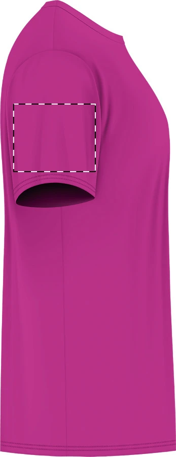 GI64000 tričko z krúžkovanej bavlny - Gildan – dark pink – tlačová plocha – Pravý rukáv
