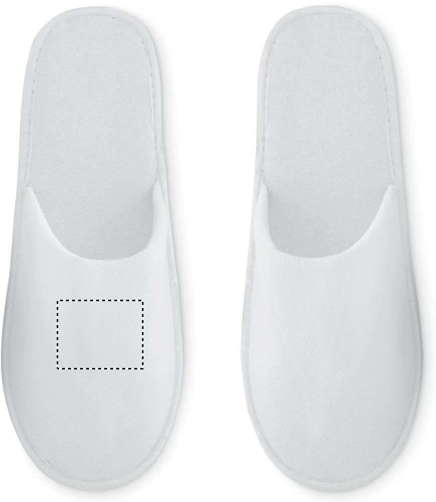 Papuče v obale – bílá – tlačová plocha – SLIPPER 1