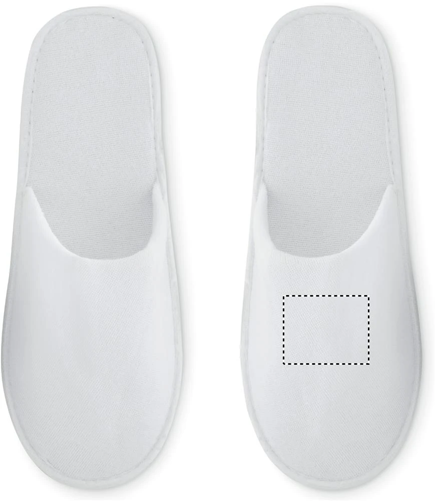 Papuče v obale – bílá – tlačová plocha – SLIPPER 2