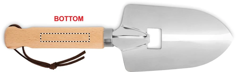 Otvárač v tvare lopatky – barva dřeva – tlačová plocha – HANDLE BOTTOM
