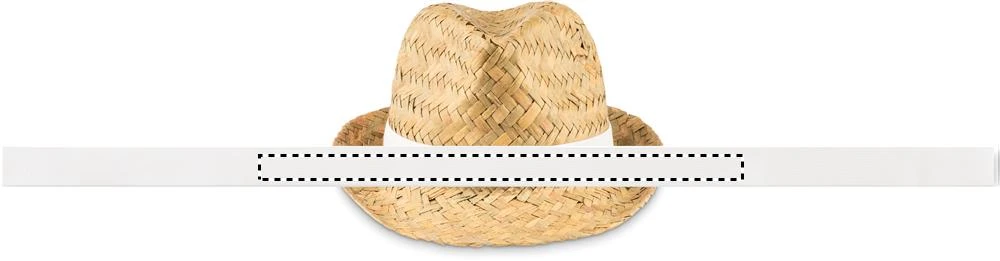 Prírodný slamený klobúk – bílá – tlačová plocha – BAND