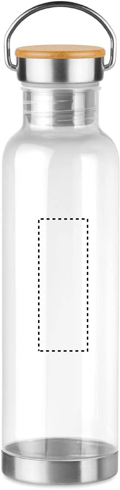 Tritanová 800ml fľaška – transparentní – tlačová plocha – Predná strana