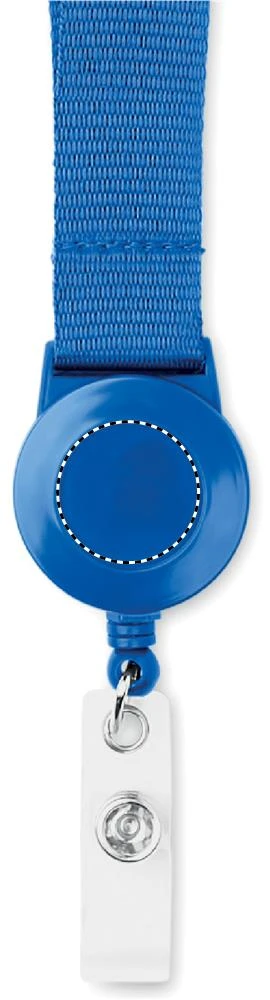 Šnúrka na kľúče a skipass držiak – královská modř – tlačová plocha – HOLDER BACK