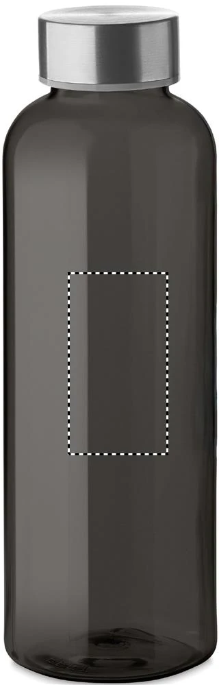 RPET fľaška 500ml – černá – tlačová plocha – Predná strana